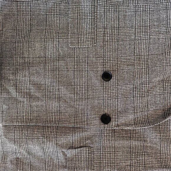 H&M Oversized Blazer Jacket Black and White Plaid Corporate Core Women's Size S - Picture 5 of 6